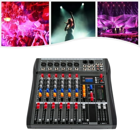 MONIPA Professional Mixer Sound Board Console 6 Channel Desk System Interface Digital USB