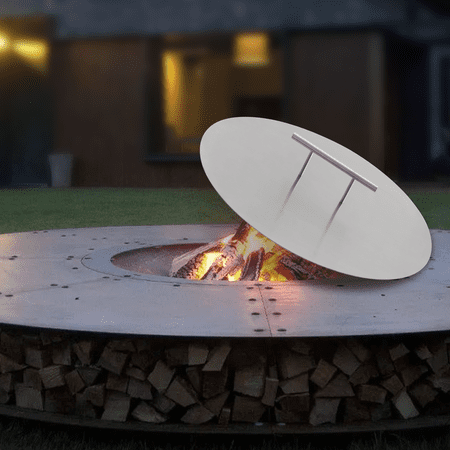 MONIPA Round Fire Pit Burner Pan Cover 304 Stainless Steel for 20in Floor Type Brazier
