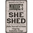 thumbnail image 1 of MONIQUE'S She Shed Sign Lady Cave Sign Gift 16 x 24 Matte Finish Metal 116240082337, 1 of 1