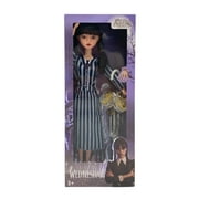 MONISKI Wednesday Addams Family 11.5 Inch Doll With Gift Box Black Dress Heels And Hair Toy Gift For Girls And Fans Room Decor