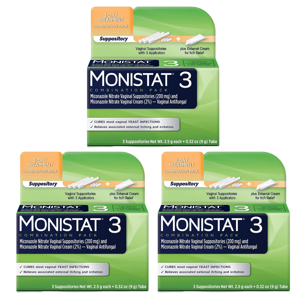 MONISTAT 3Dose Yeast Infection Treatment, 3 Suppository Inserts