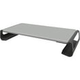 thumbnail image 1 of Kantek Contemporary Monitor Riser - 3.2" Height x 19.1" Width x 9.8" Depth - Steel, Medium Density Fiberboard (MDF) - Black, Gray, 1 of 2