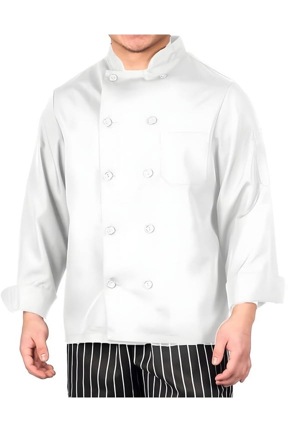 Men's Multi-Color 3/4 Sleeve Chef Coat, Culinary Uniform for Food Service and Bakers Cooking Apparel