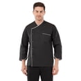 thumbnail image 1 of MONK ITALY Men's Multi-Color 3/4 Sleeve Single Breasted Chef Coat, Sizes XS-6XL, 1 of 7