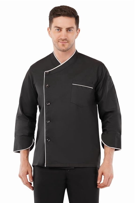 Men's Multi-Color 3/4 Sleeve Single Breasted Chef Coat, SIZE (XS-6XL)