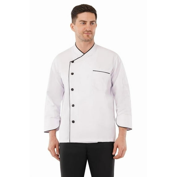 MONK ITALY Men's Multi-Color 3/4 Sleeve Single Breasted Chef Coat, SIZE (XS-6XL)