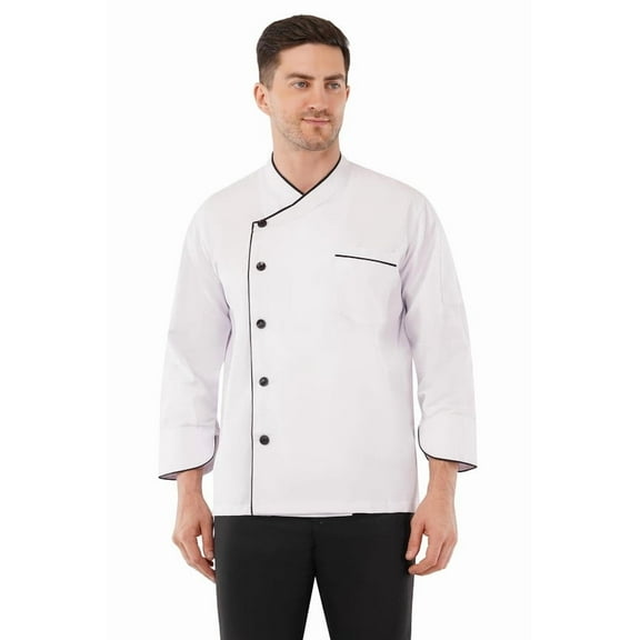 MONK ITALY Men's Multi-Color 3/4 Sleeve Single Breasted Chef Coat, SIZE (XS-6XL)