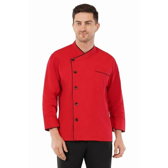 MONK ITALY Men's Multi-Color 3/4 Sleeve Single Breasted Chef Coat, SIZE (XS-6XL)