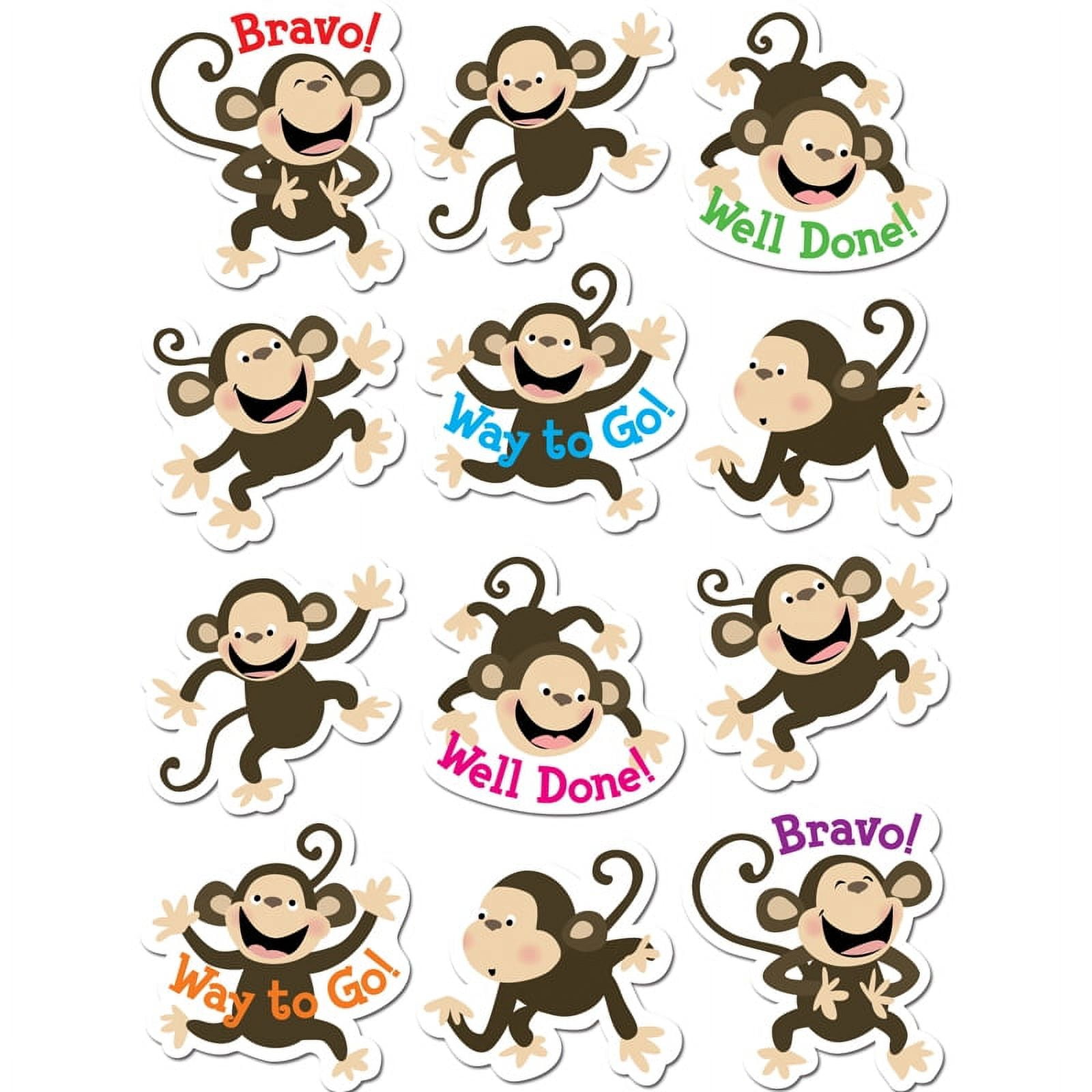 Monkeys Stickers by Creative Teaching Press - Walmart.com
