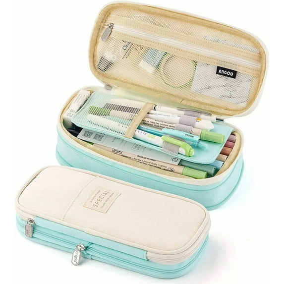 MONOBIN High Capacity Pencil Case Organizer with Zipper, Multicolor