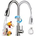 thumbnail image 1 of MONOBIN Kitchen Faucet Stainless Steel with Pull Down Sprayer Brushed Nickel Commercial Modern High arc Single Handle Single Hole Pull Out Kitchen Faucets, 1 of 12