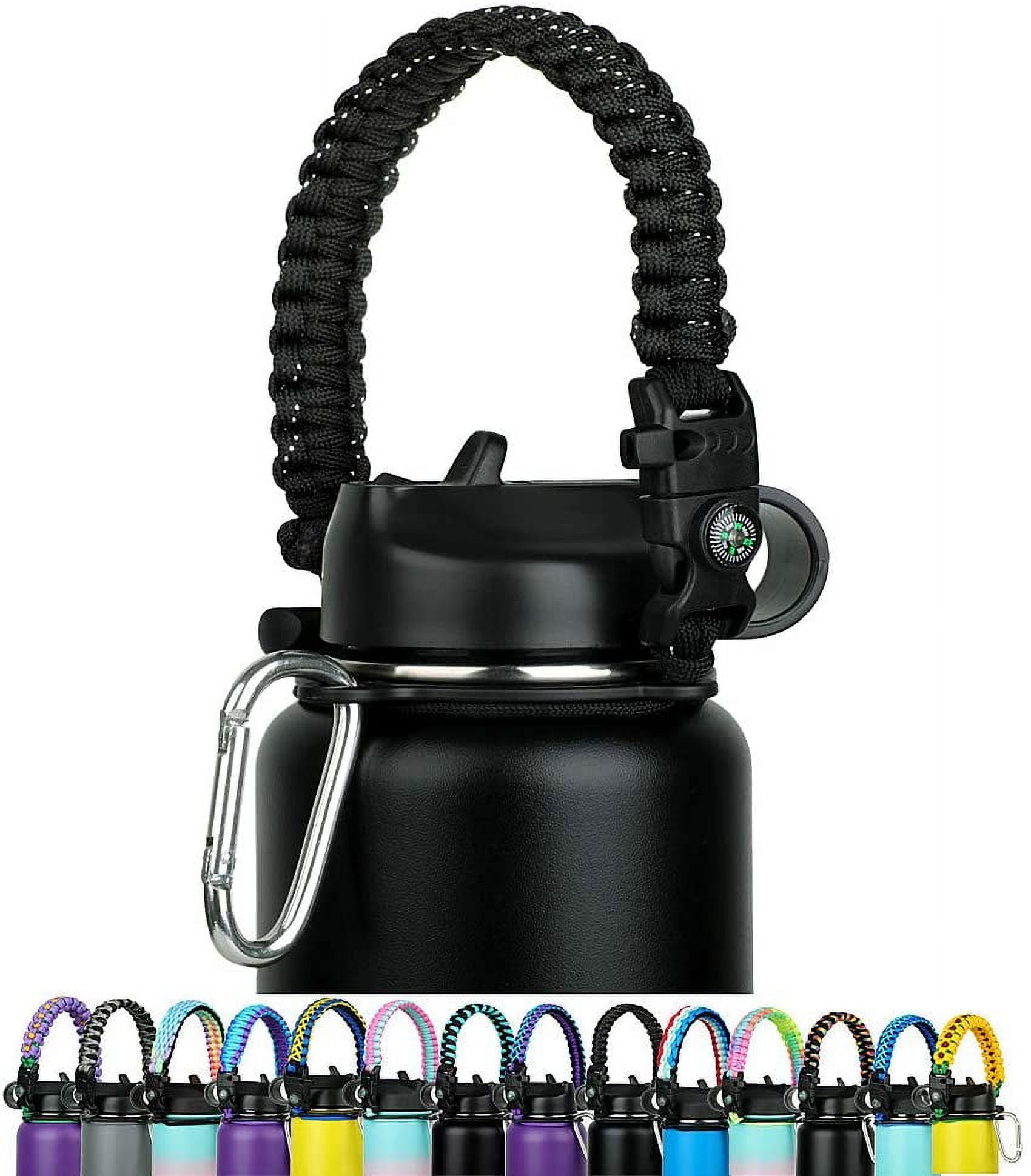 Shop for PAN Paracord Handle for Hydro Flask Wide Mouth Bottle, Paracord  Carrier Survival Strap with Safety Ring & Carabiner for Hydro Flask Nalgene  CamelBak Wide Mouth Water Bottles 12oz - 64