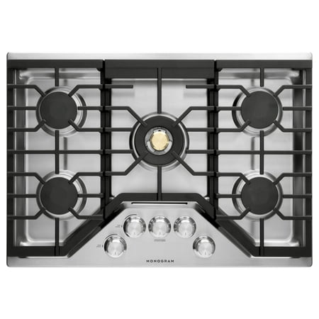 Monogram - 30" Built-In Gas Cooktop with 5 burners - Stainless steel