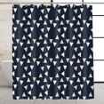 thumbnail image 1 of MONOJOY Black Shower Curtain Geometric Triangle Modern Theme Fabric Bathroom Decor Sets with Hooks Washable 72 x 72 inches, 1 of 6