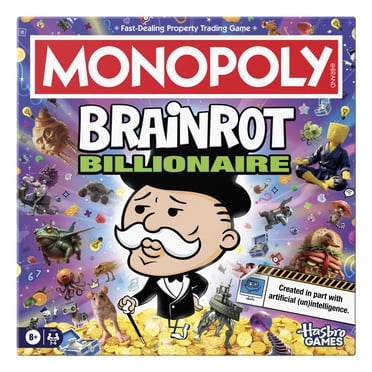 Monopoly Brainrot Billionaire Board Game with AI Slop, Funny Family Games, Ages 8+