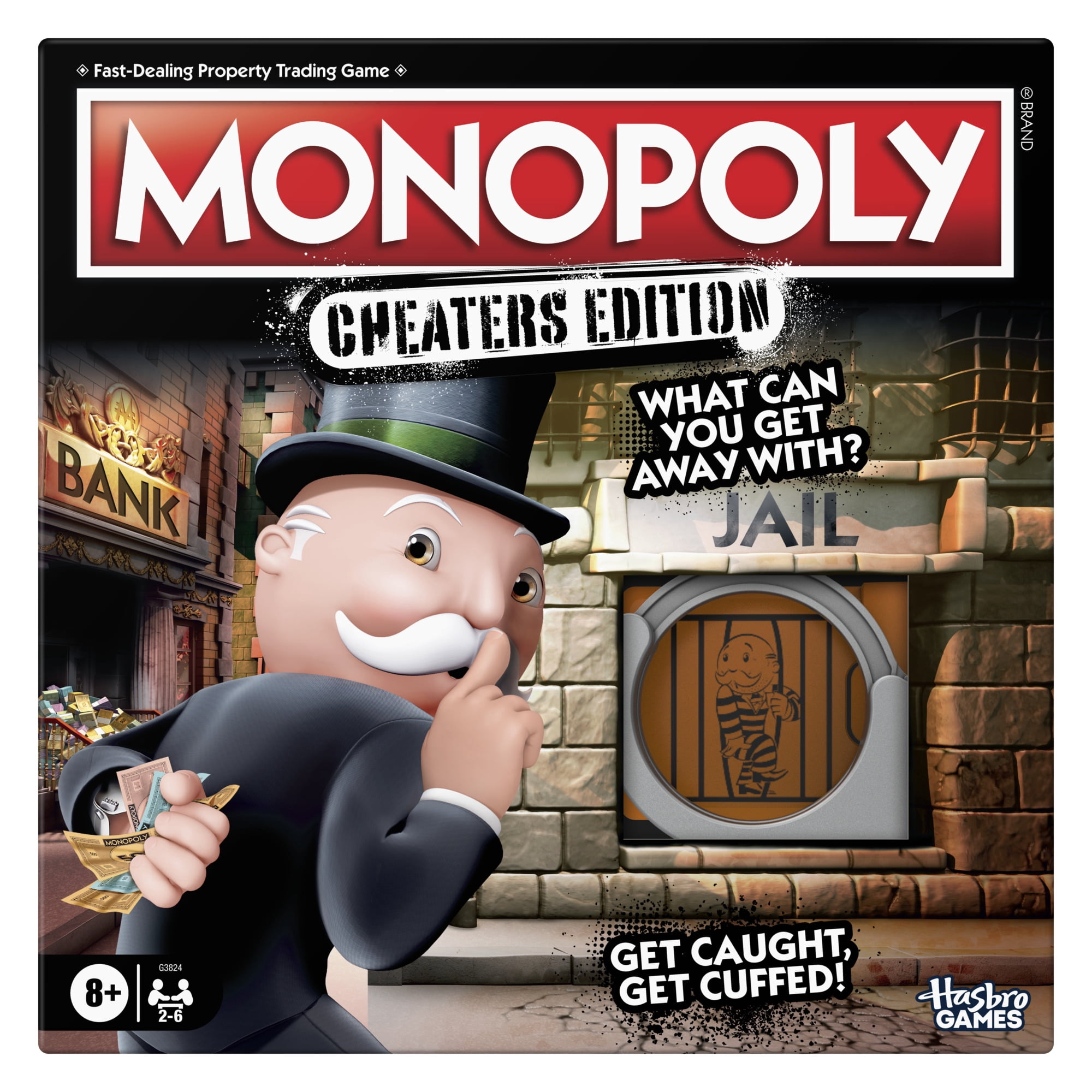 Monopoly Cheaters Edition Board Game, Fun Family Games for Kids, Teens, and Adults, 8+