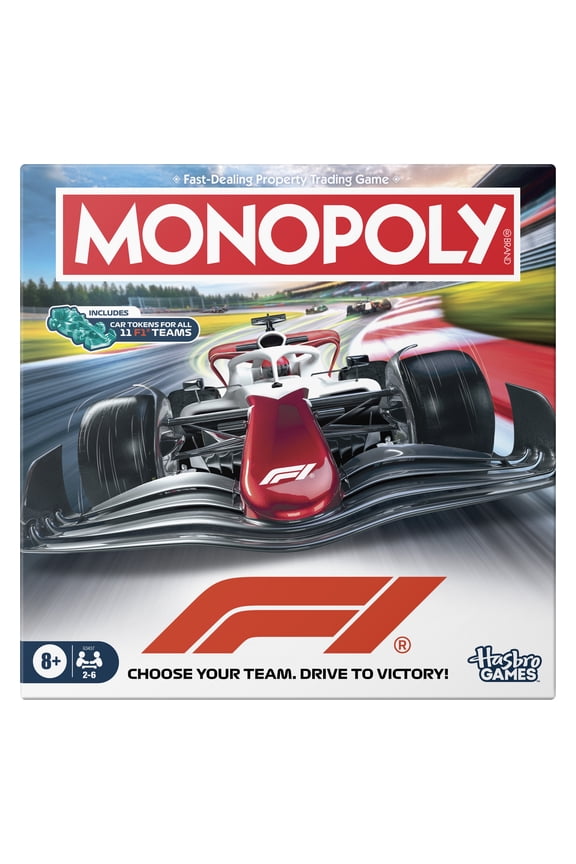 F1 Edition Board Game, Officially Licensed FORMULA 1 Games for Kids & Adults, 8+
