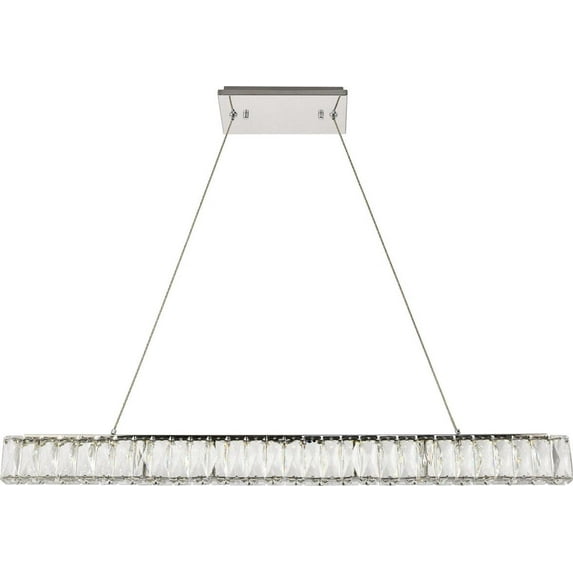 MONROE Pendant Light Transitional Adjustable Hanging Height Crystal Clear