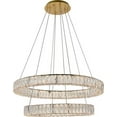 thumbnail image 1 of MONROE Pendant Light Transitional Gold Crystal Clear Black Stainless Steel, 1 of 1