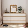 thumbnail image 1 of MONSLIPA 9-Drawer Chest Modern Wooden Dresser, White, 1 of 7
