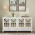 thumbnail image 1 of MONSLIPA Buffet Sideboard Accent Table, Console Table Storage Cabinet with Mirror Doors,White, 1 of 8