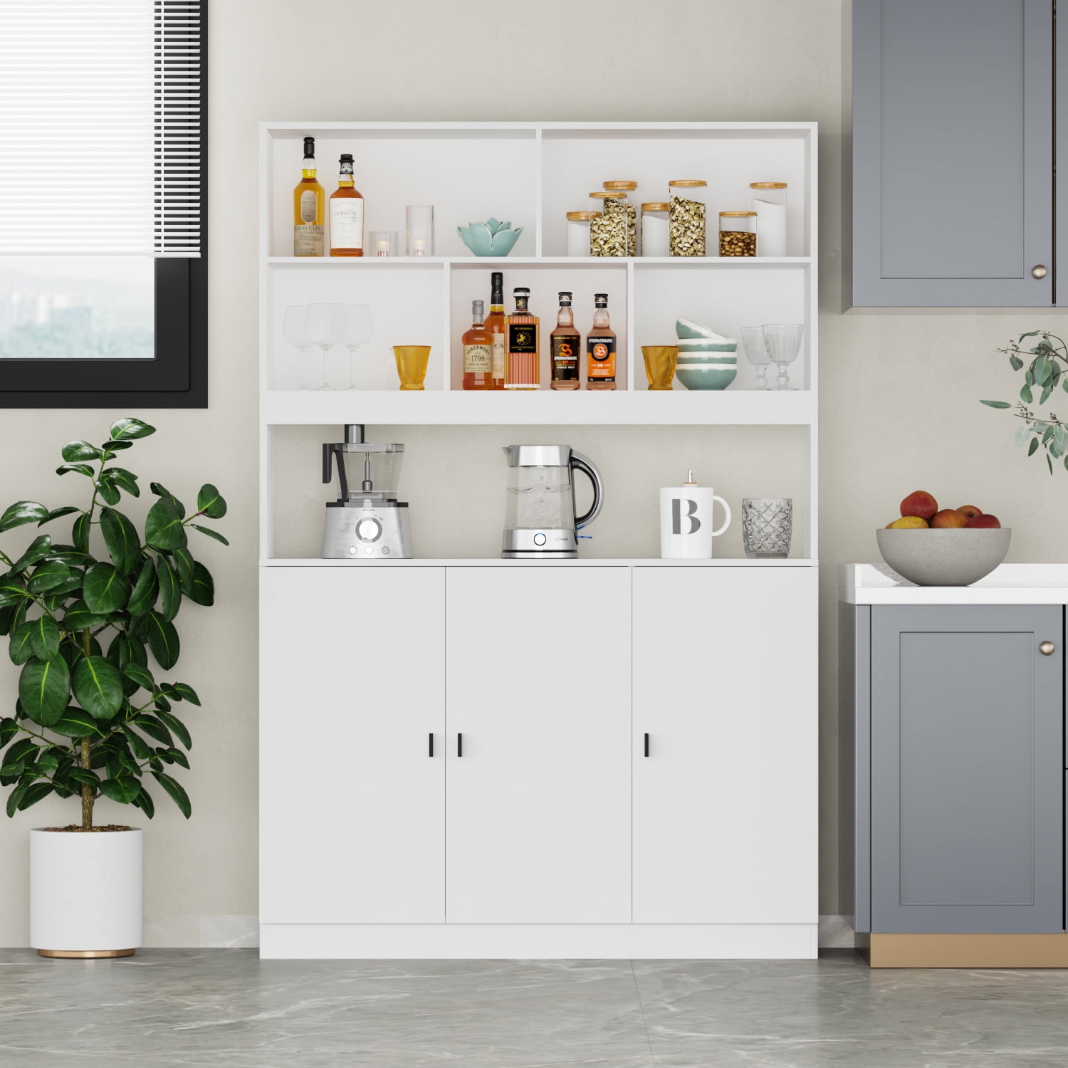 3 door pantry cabinet discount