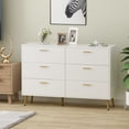 thumbnail image 1 of MONSLIPA Modern Storage Dresser for Bedroom, 6-Drawer Organizer Closet Hallway, White, 1 of 7