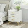 thumbnail image 1 of MONSLIPA Nightstand with 3 Drawers, White End Table for Bedroom Living Room, 1 of 7