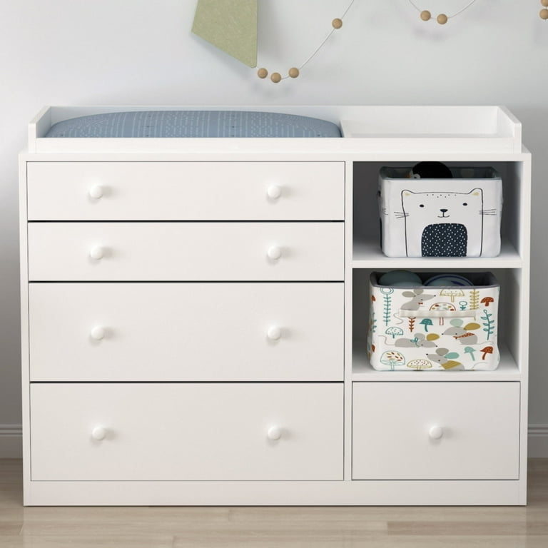 MONSLIPA Wooden Furniture Nursery Dresser, Baby Chest with - Main Image