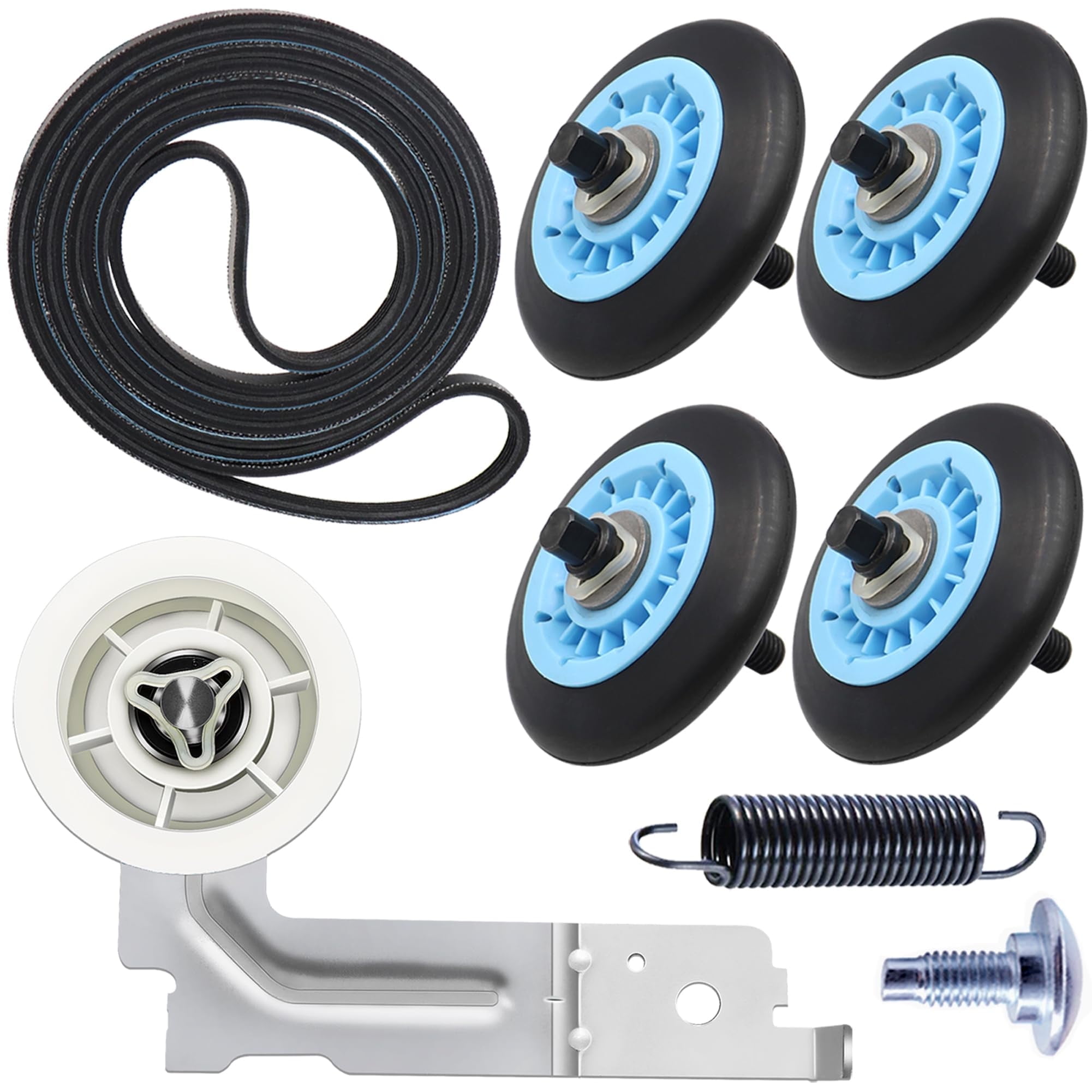 Monkemon Upgraded Sam-Sung Dryer Repair Kit Compatible with Samsung Dryer Roller Replacement Kit, Replacement for Samsung Dryer Parts DC97-16782A 6602-001655 DC93-00634A