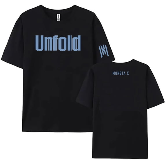 MONSTA X Unfold Graphic T-shirt Summer O-neck Short Sleeve T shirts Casual Tees