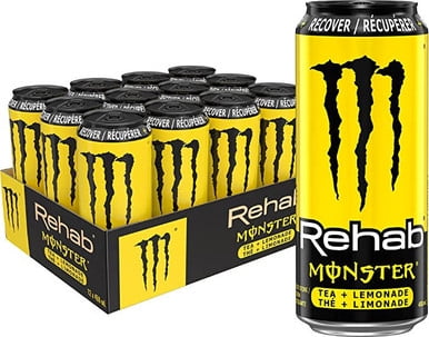 MONSTER ENERGY Rehab Tea+ Lemonade 458 ml | 12/Case