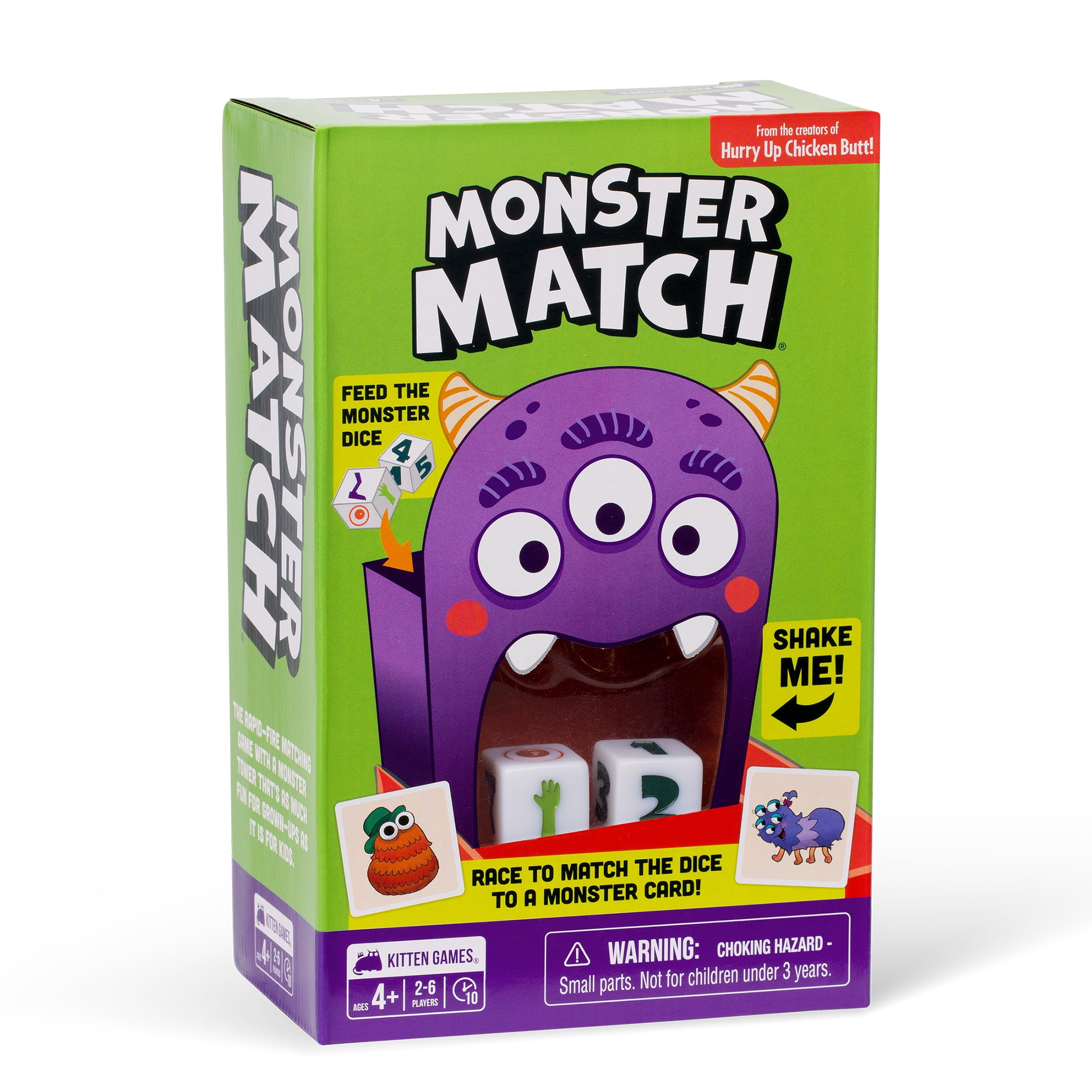 Exploding Kittens Presents Monster Match a matching game for kids with dice tower ages 4+ 2 to 6 players creative kids game perfect gift for 4 year olds family game night
