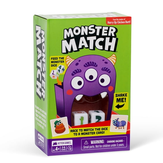 Exploding Kittens Presents Monster Match a matching game for kids with dice tower ages 4+ 2 to 6 players creative kids game perfect gift for 4 year olds family game night