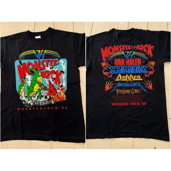 MONSTER OF ROCK T-Shirt, Vintage 1988 Monters of Rock Tour Concert T-Shirt