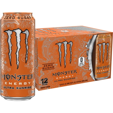 Monster Energy Ultra Sunrise Sugar Free Energy Drink 12 Pack 16 fl oz Can