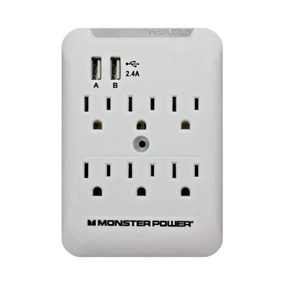 MONSTR 6OUT SURG TAP USB by MONSTER MfrPartNo 614-6OUTWTAPUSB