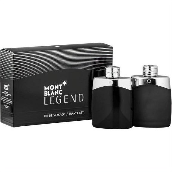 MONT BLANC LEGEND 2 PCS SET: 3.4 EDT SP + 3.3 AFTER SHAVE (GLASS) (TRAVEL)