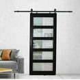 thumbnail image 1 of MONTANA 36"X84" FROSTED 5 LITE BLACK PVC BARN DOOR KIT, 1 of 4