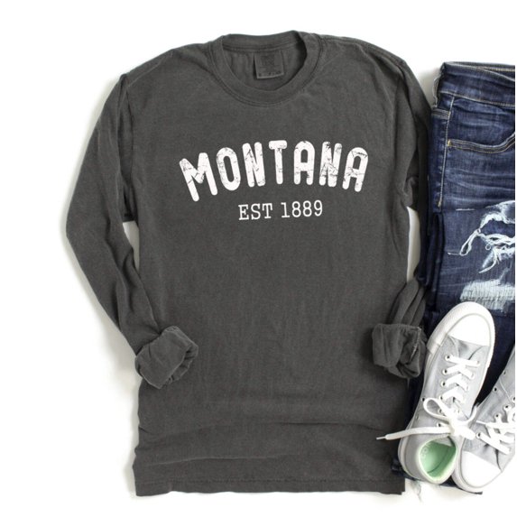 MONTANA EST1889 Graphic Long Sleeve T-Shirt
