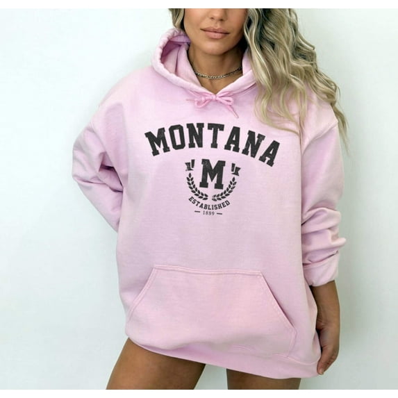 MONTANA Graphic Unisex Fleece Hooded Sweatshirt