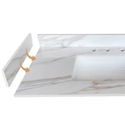 MONTARY 22 Inch Sidesplash , Bathroom Vanity Top with Backsplash ,4" Height Backsplash, for Vanity Top, Carrara white with veins