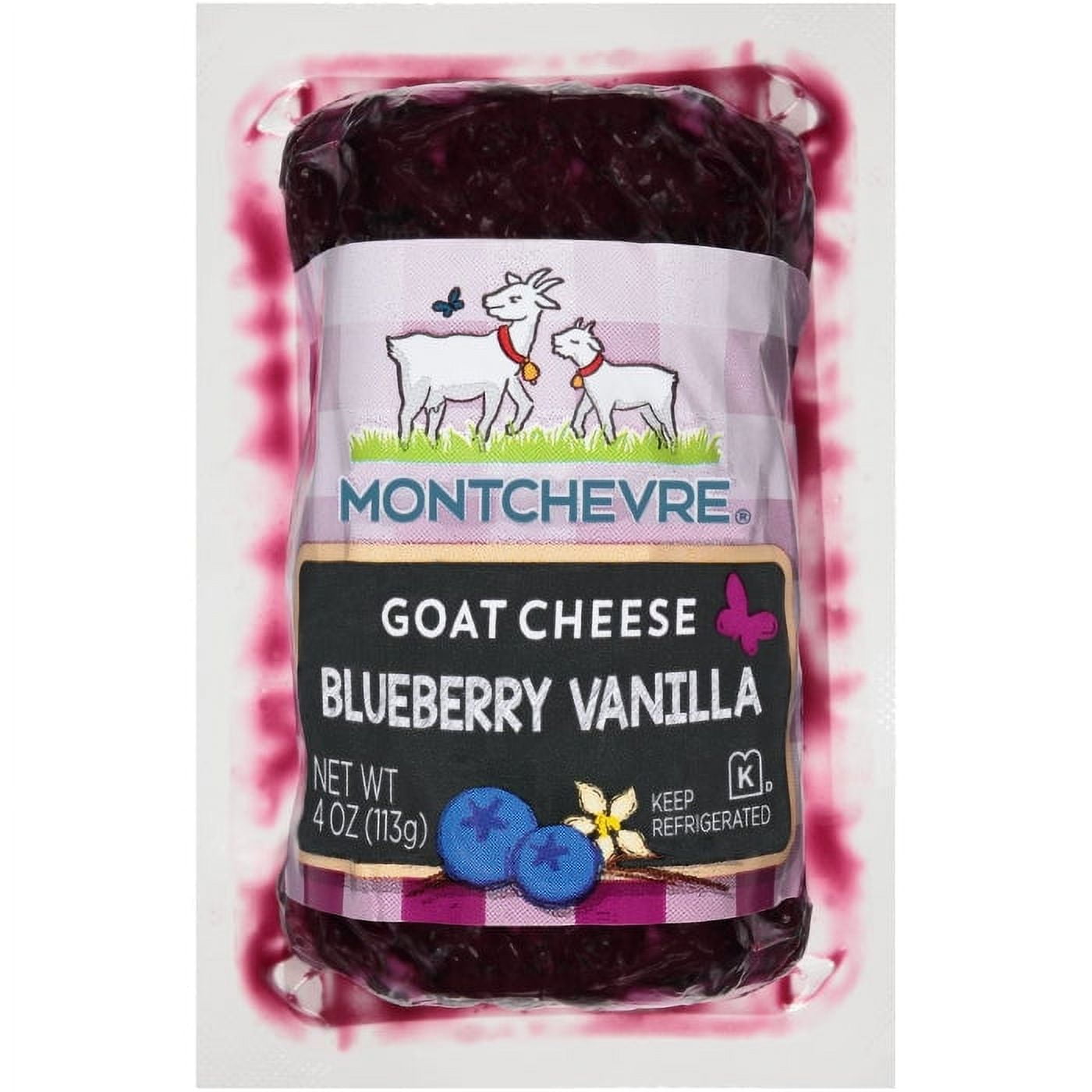 MONTCHEVRE CHEESE GOAT LOG BLUEBRY V 4 OZ - Pack of 12 - Walmart.com 