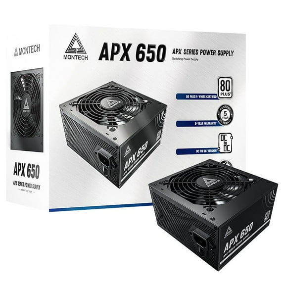 MONTECH APX Series APX 650W - Power supply (internal) - DC-DC - ATX12V - 80 PLUS