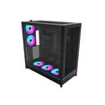 thumbnail image 1 of MONTECH HS01 PRO, ATX Mid-Tower PC Case, Gaming PC, High-Airflow, Reversible Layout, Mesh Front Panel, 5x ARGB PWM Fan Pre-Installed, Sink-in Design, Toolless Panels, Black, 1 of 16