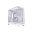 thumbnail image 1 of MONTECH HS02, ATX Mid-Tower PC Case, Gaming PC, High-Airflow, Reversible Layout, Sturdy Curved Tempered Glass Front Panel, Sink-in Design, Toolless Panels, White, US, 1 of 16