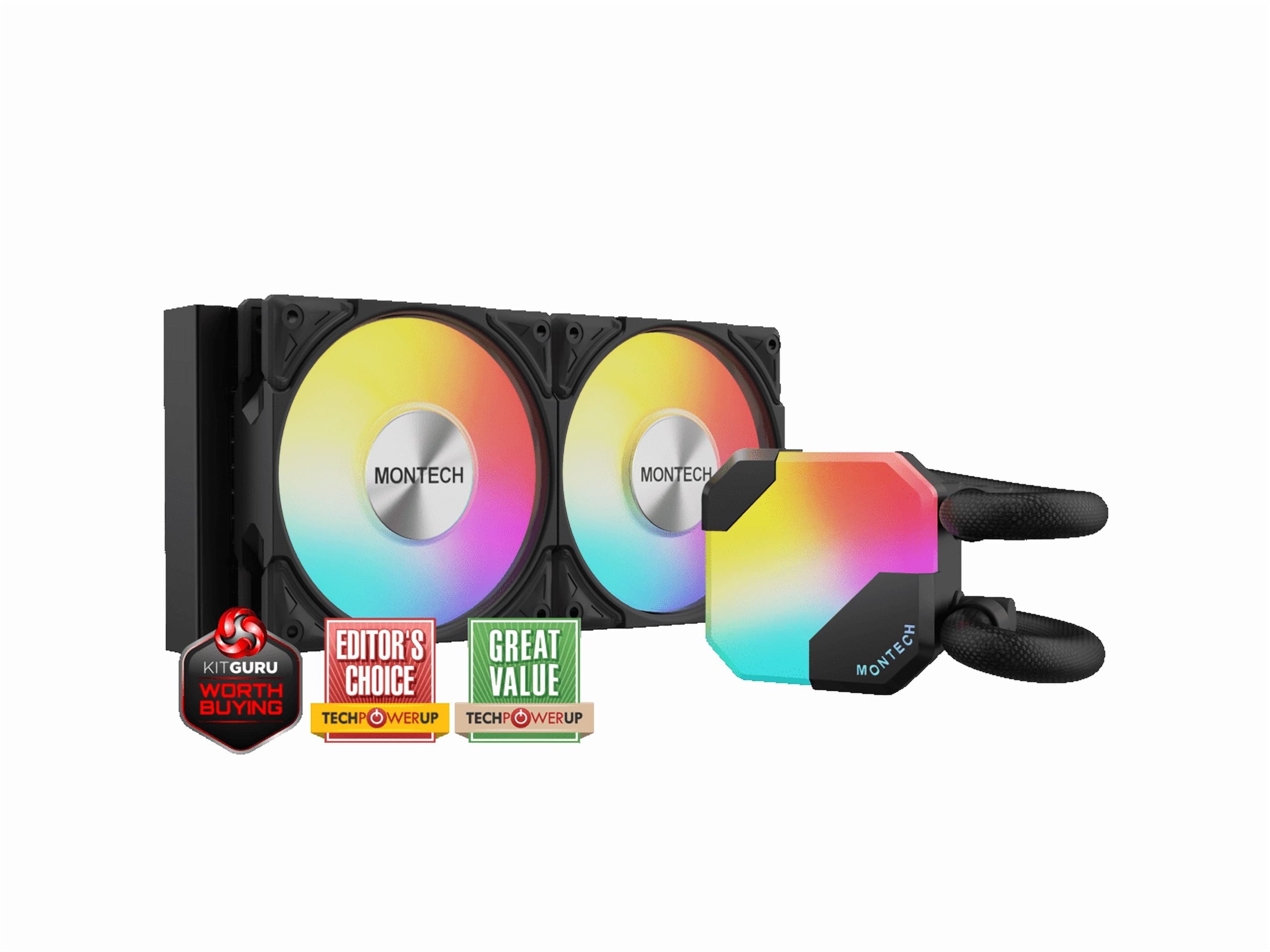 MONTECH HYPERFLOW HyperFlow ARGB 240 AIO CPU Liquid Cooler Black