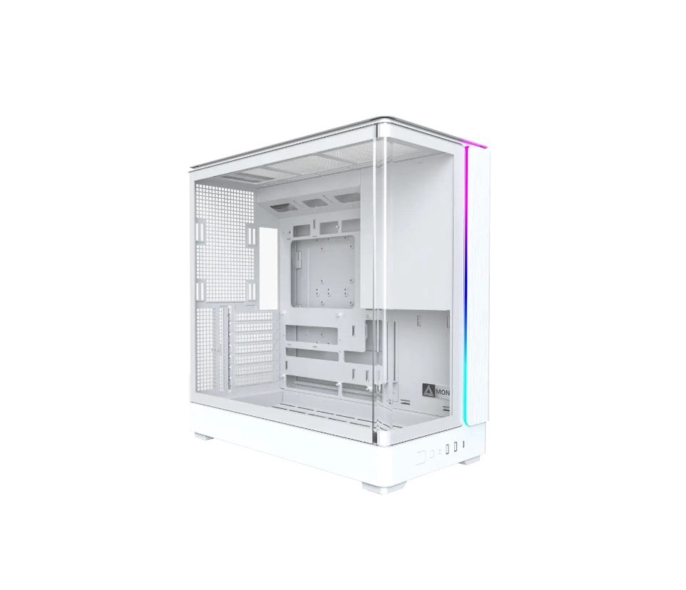 MONTECH KING 45 KING45W ATX PC Case, Curved Panoramic Glass, Chimney Airflow