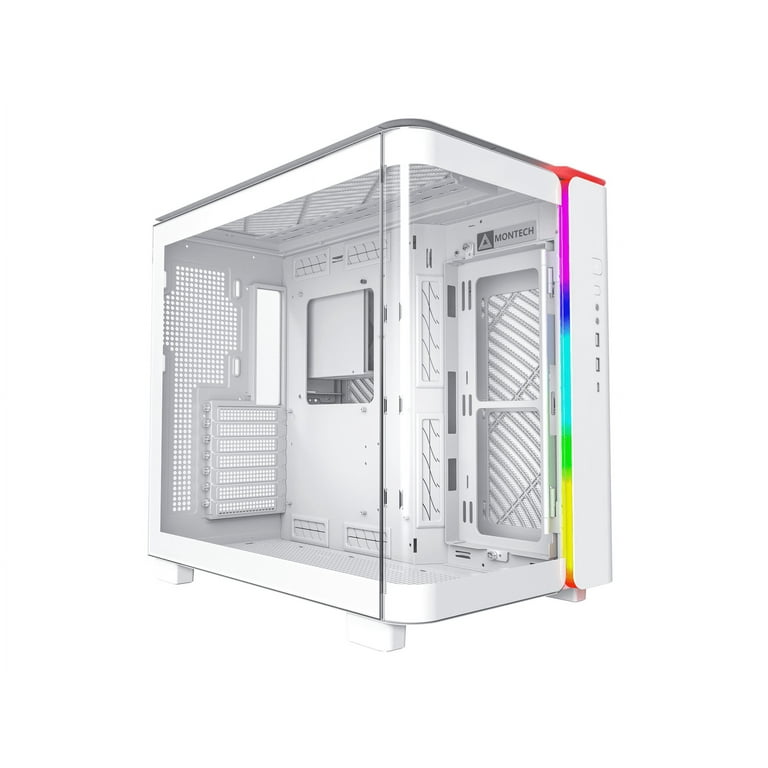 MONTECH, KING 95 Dual-Chamber ATX Mid-Tower PC Gaming Case, High-Airflow, Toolless Panels, Sturdy Curved Tempered Glass Front and Side Panel, ARGB MONTECH, KING 95 Dual-Chamber ATX Mid-Tower PC Gaming Case, High-Airflow, Toolless Panels, Sturdy Curved Tempered Glass Front and Side Panel, ARGB
