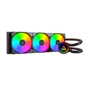 MONTECH Lightflow ARGB 360 Black Ultra-Quiet AIO Liquid CPU Cooler, 3100RPM Pump